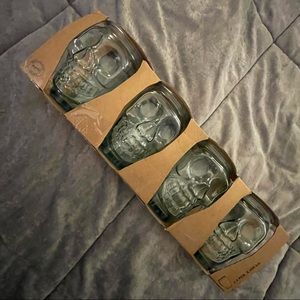 Set of 4 Skull Shaped Glasses